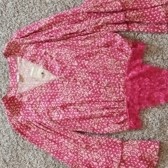 Pink Rose Viscose Free People Bodysuit - Picture 4 of 11